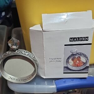 Malden Silver Engagement Photo Frame